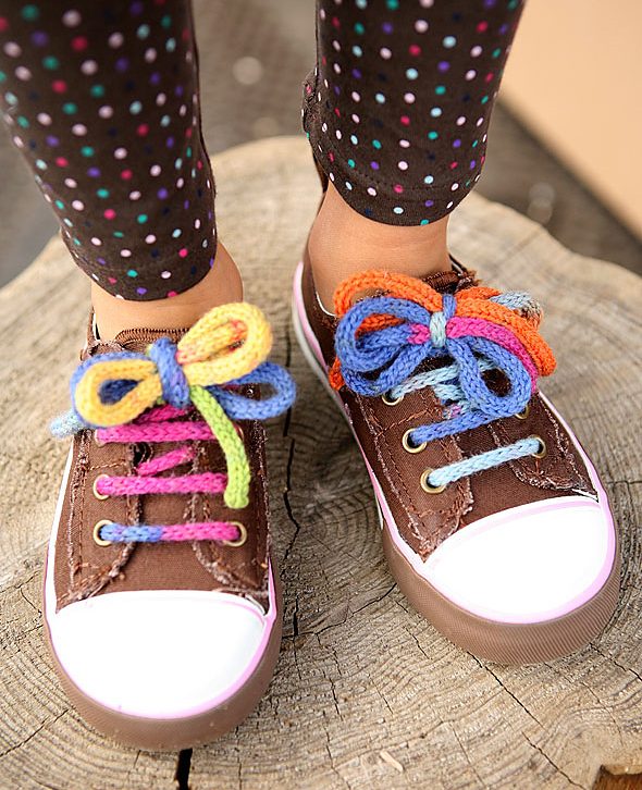 Free Knitting Pattern for I-Cord Shoelaces
