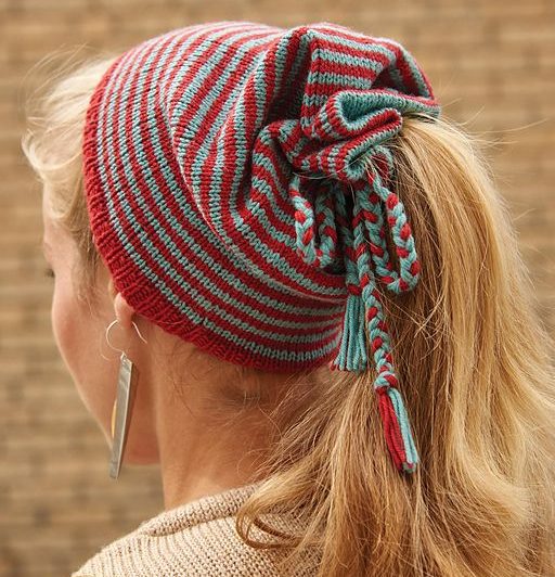 Knitting Pattern for Frolic Paperbag Hat