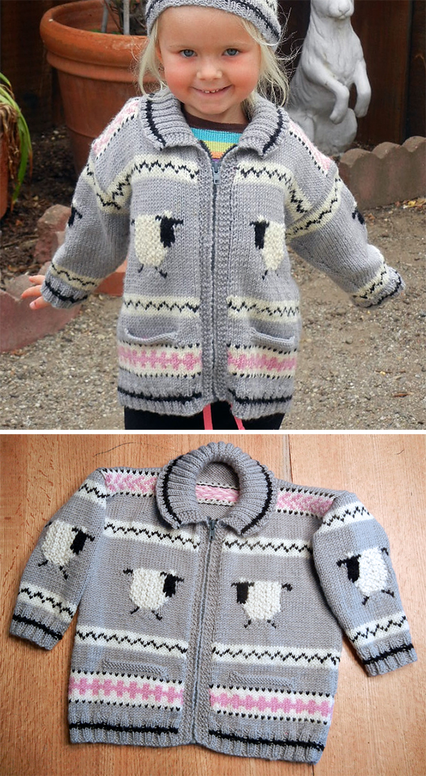 Knitting Pattern for Gabriel Baby and Toddler Cardigan