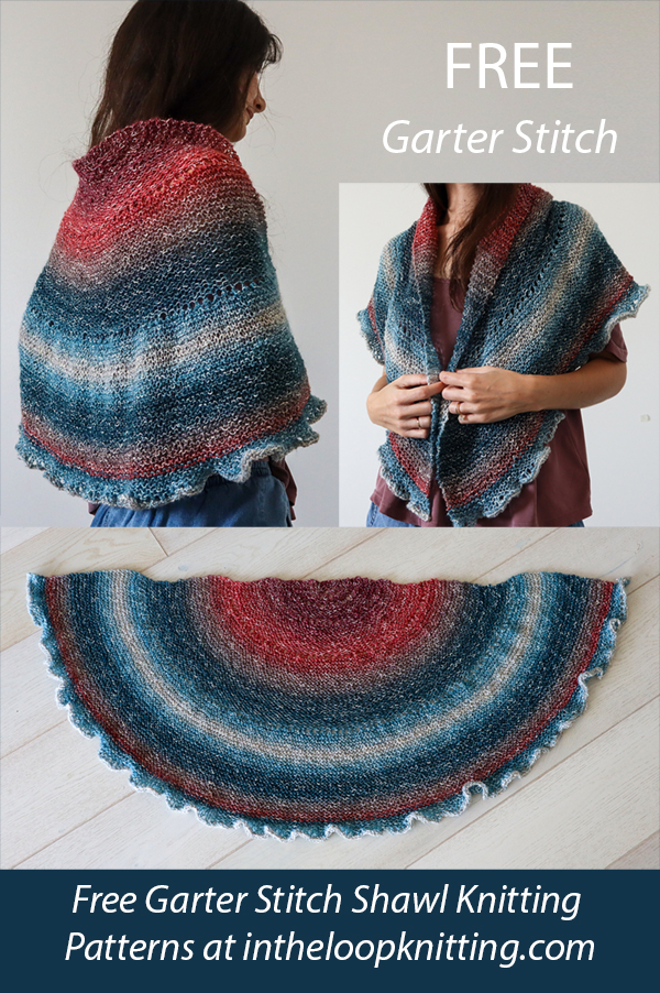 Free Garter Stitch Half Pi Shawl Knitting Pattern
