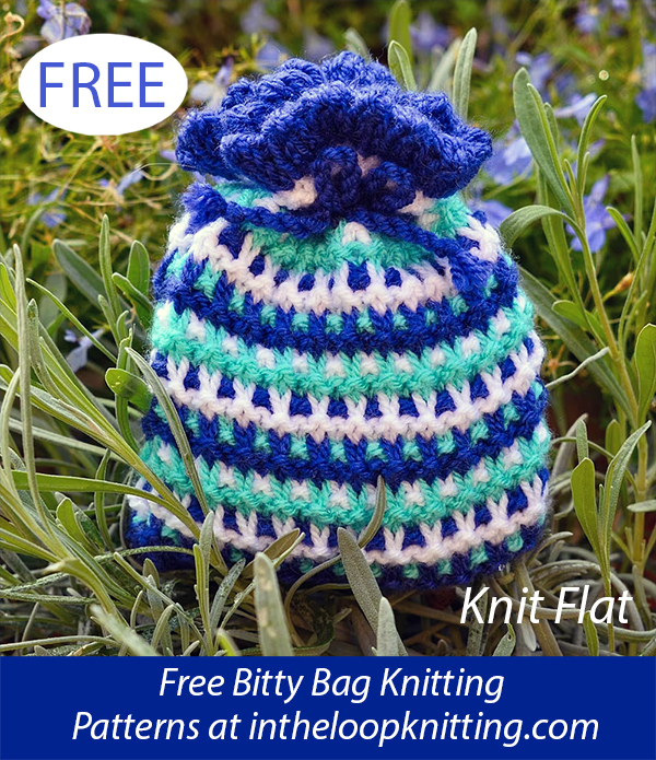 Free Garter Slip Stitch Lavender Bag Knitting Pattern