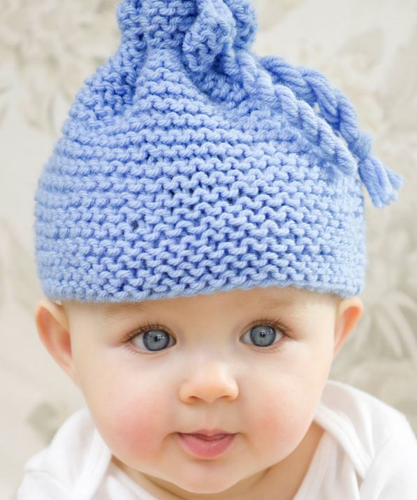 Free Knitting Pattern for Garter Stitch Baby Hat
