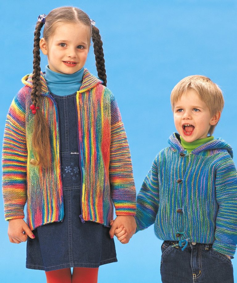 Free Knitting Patterns for Garter Stitch Jackets for Children
