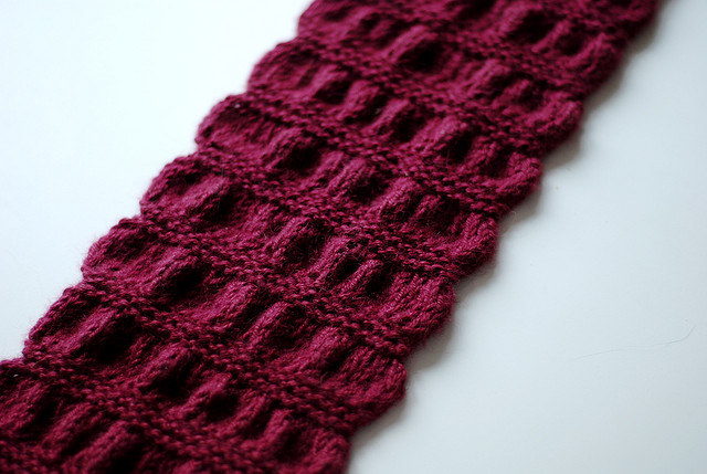 Free knitting pattern for Gathered Scarf and more scarf knitting patterns