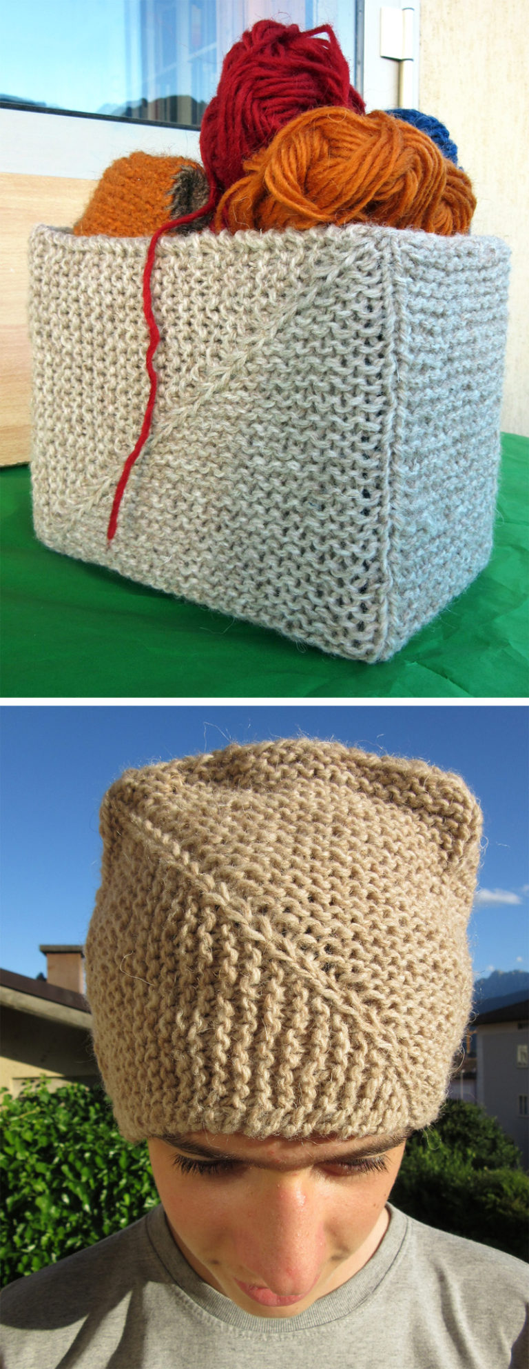 Free Knitting Pattern for Gennaio Basket