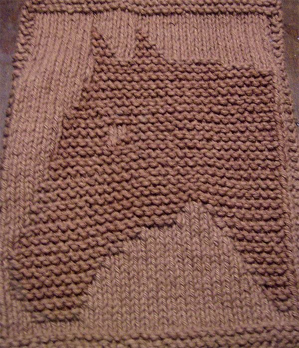 Free Knitting Pattern for Easy Giddy-up Washcloth