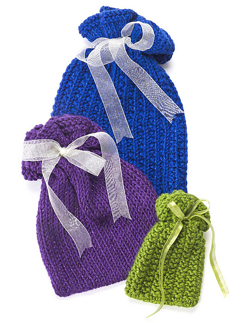 Free knitting patterns for drawstring gift bags