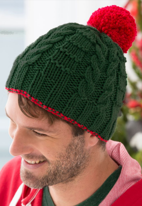 Free Knitting Pattern for Gift Beanie Knit Flat