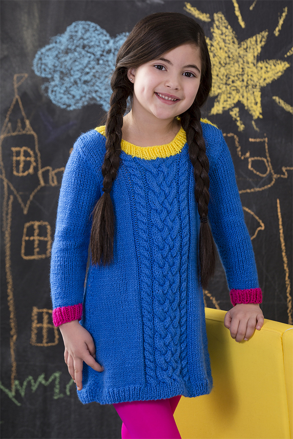 Free knitting pattern for Cabled Dress