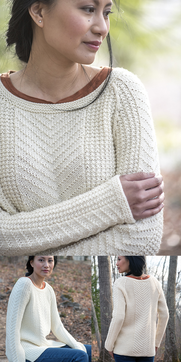 Women's Sweater Knitting Pattern Glacial Pullover