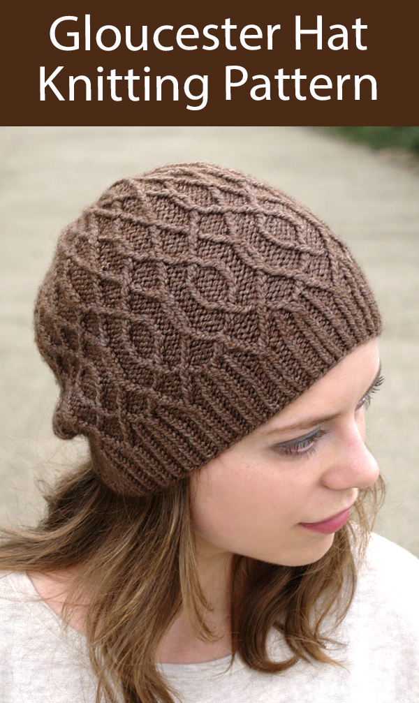 Hat Knitting Pattern Gloucester Cabled Hat