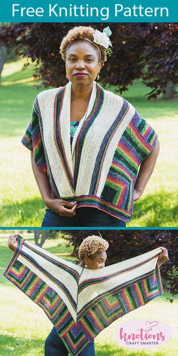 Free Knitting Pattern for Go Your Own Way Shawl