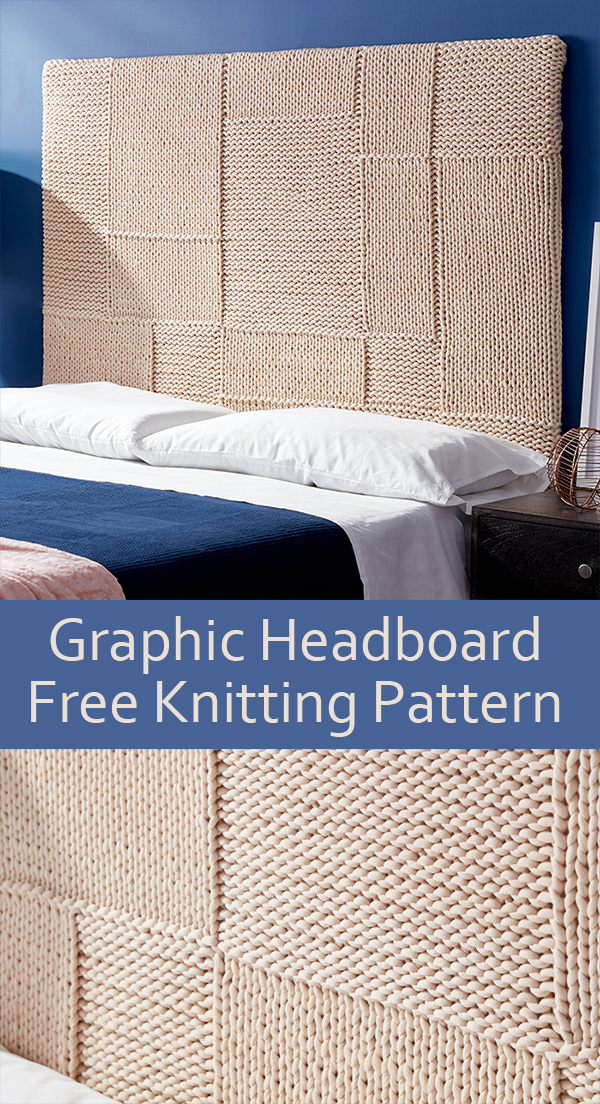 Free Knitting Pattern for Easy Graphic Headboard