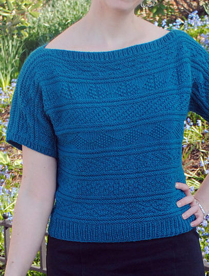 Free Knitting Pattern for The Great Gansey Top