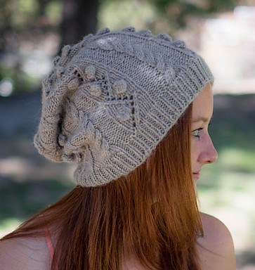 Free knitting pattern for slouchy Gwen Stacy hat and more movie and tv knitting paterns