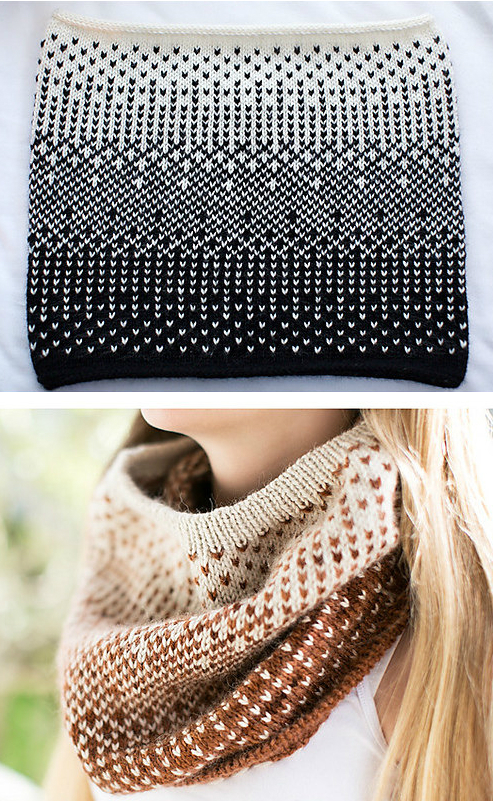Knitting Pattern for Half-Tone Cowl