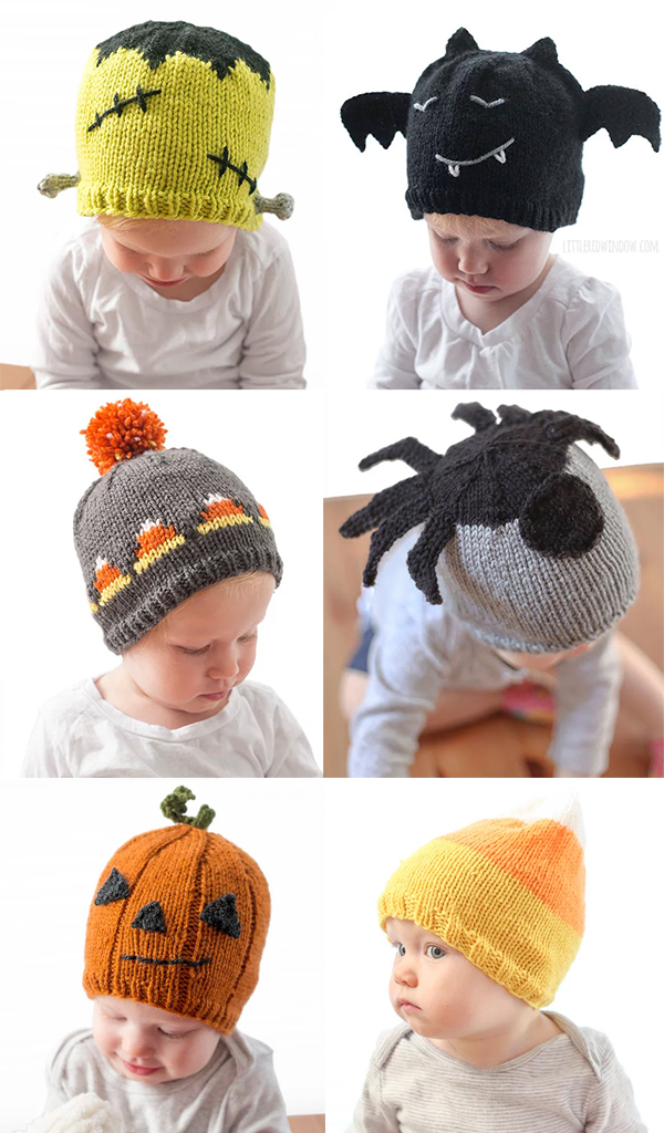 Knitting Patterns for Halloween Baby Hats