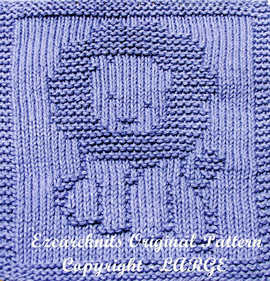 Knitting pattern for Happy Lion Wash Cloth