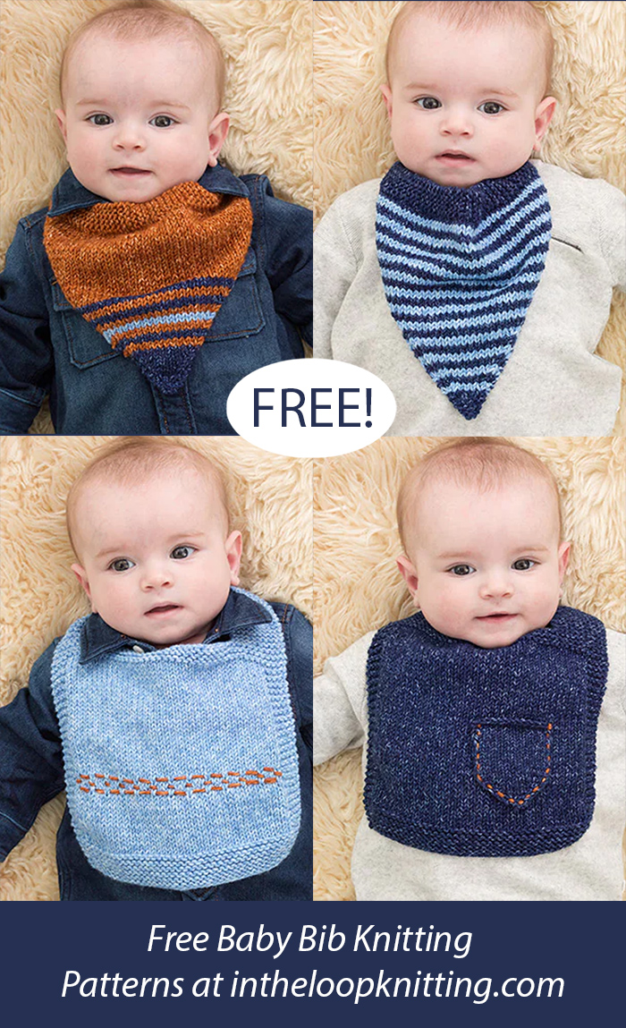 Free Harper Baby Bibs Knitting Pattern