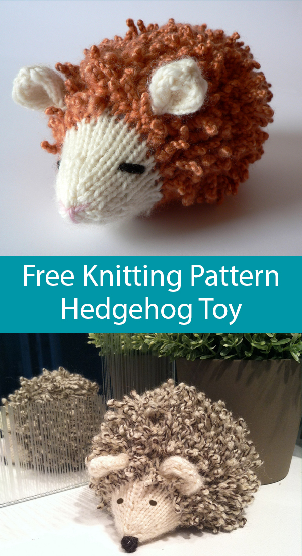 Free Knitting Pattern for Hedgehog Amigurumi Toy