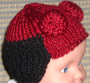 Free knitting pattern for Hellboy Baby Hat