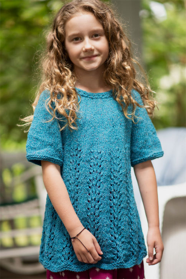 Free Knitting Pattern for 4-Row Repeat Hermione Dress