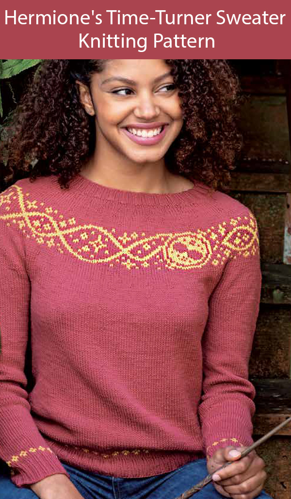 Knitting Pattern for Hermione's Time-Turner Sweater Sizes XS to 6XL