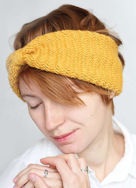 Knitting Pattern for Herringbone Headband