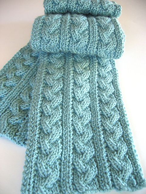 Free knitting pattern for Braided Cable Scarf and more scarf knitting patterns