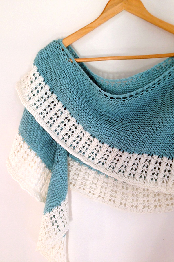 Free Knitting Pattern for Hill Island Wrap
