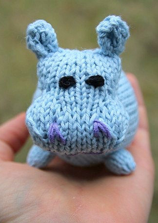 Knitting Pattern for Hippo Toy