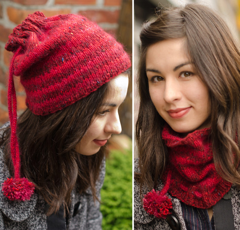 Free Knitting Pattern for Honore Hat / Cowl