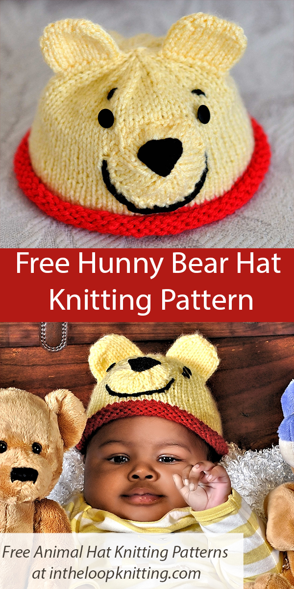 Free Baby Hat Knitting Pattern Winnie the Pooh
