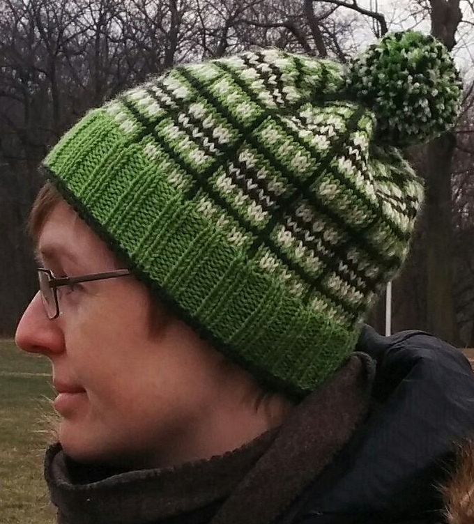 Free Knitting Pattern for Im Glad Its Plaid Hat