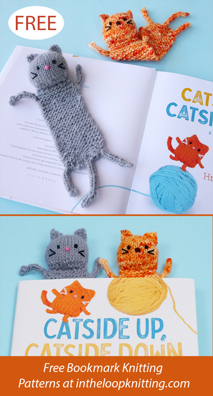 Free Inside Cat Bookmark Knitting Pattern