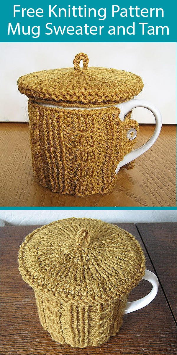 Free Knitting Pattern for Mug Sweater and Tam - Great Stashbuster