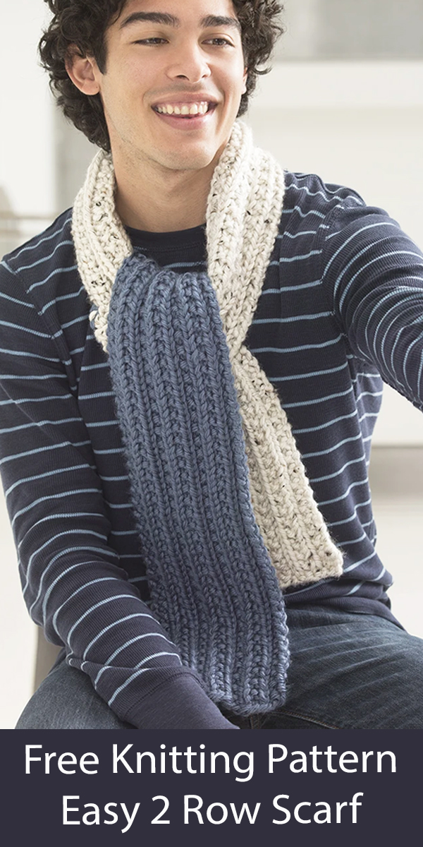 Free Knitting Pattern Easy Jeans And T-Shirt Scarf