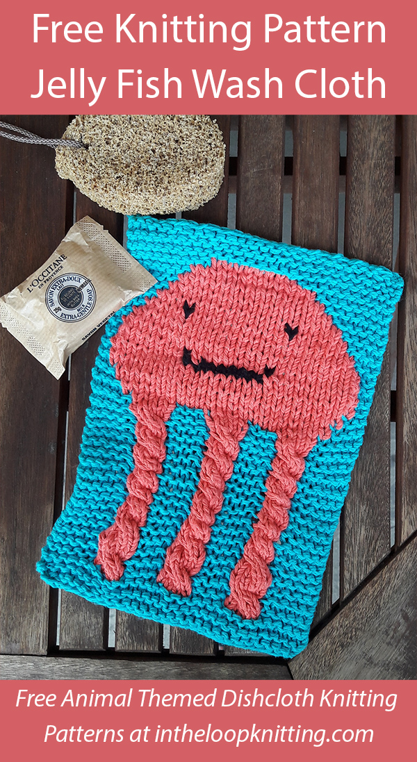 Free Dishcloth Knitting Pattern Jelly Fish Wash Cloth