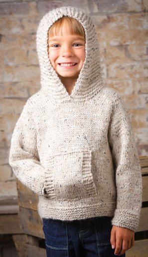 Knitting pattern for Jumping Bean Hoodie Pullover Sweater