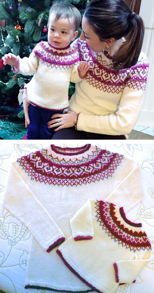 Knitting Pattern for Just Me and My Mom Sweaters