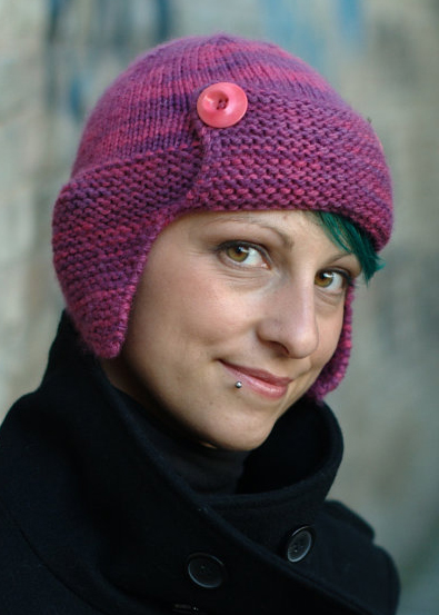 Knitting pattern for Karenin Aviator Hat with Ear Flaps