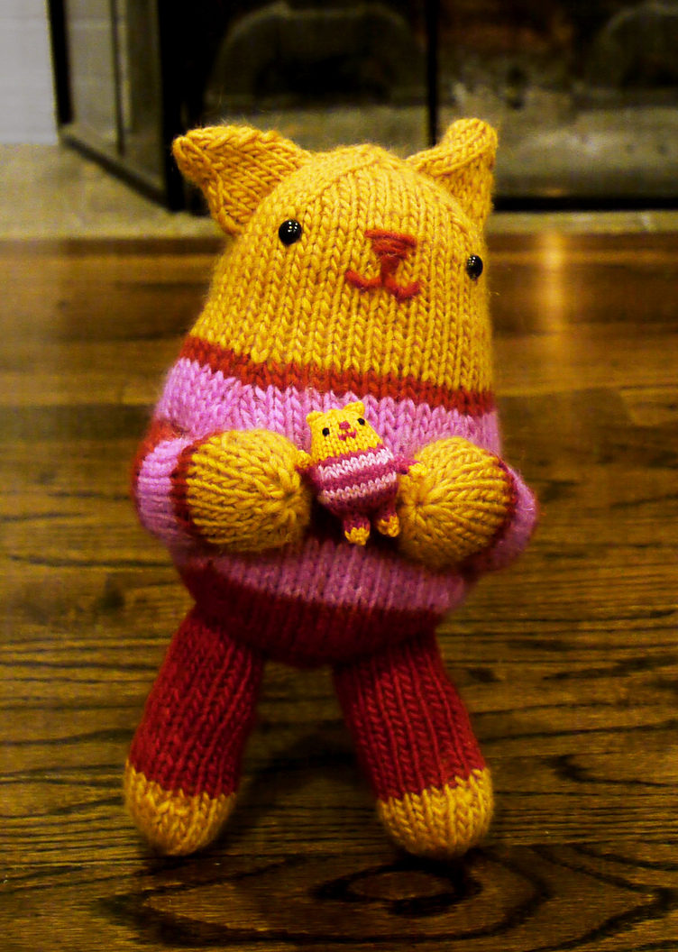 Free Knitting Pattern for Kate's Kitten