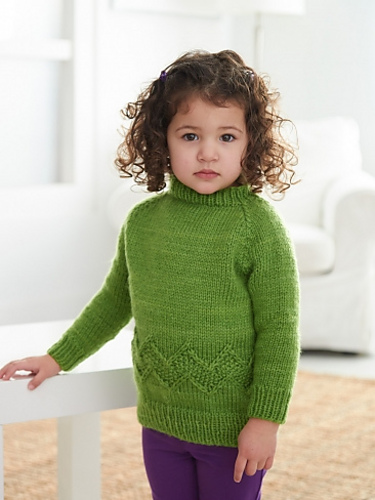 Free knitting pattern for Chevron Band Pullover Sweater for children and more chevron stitch knitting patterns