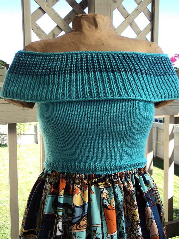 Knit & Sew Pattern for Strapless Maxi Dress Pattern with Shoulder Cowl