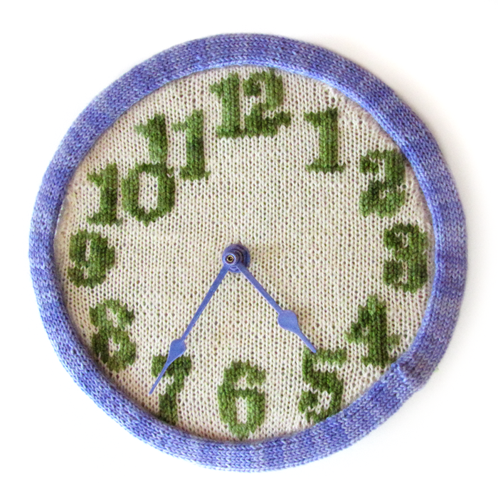 Free knitting pattern for clock and more household knitting patterns