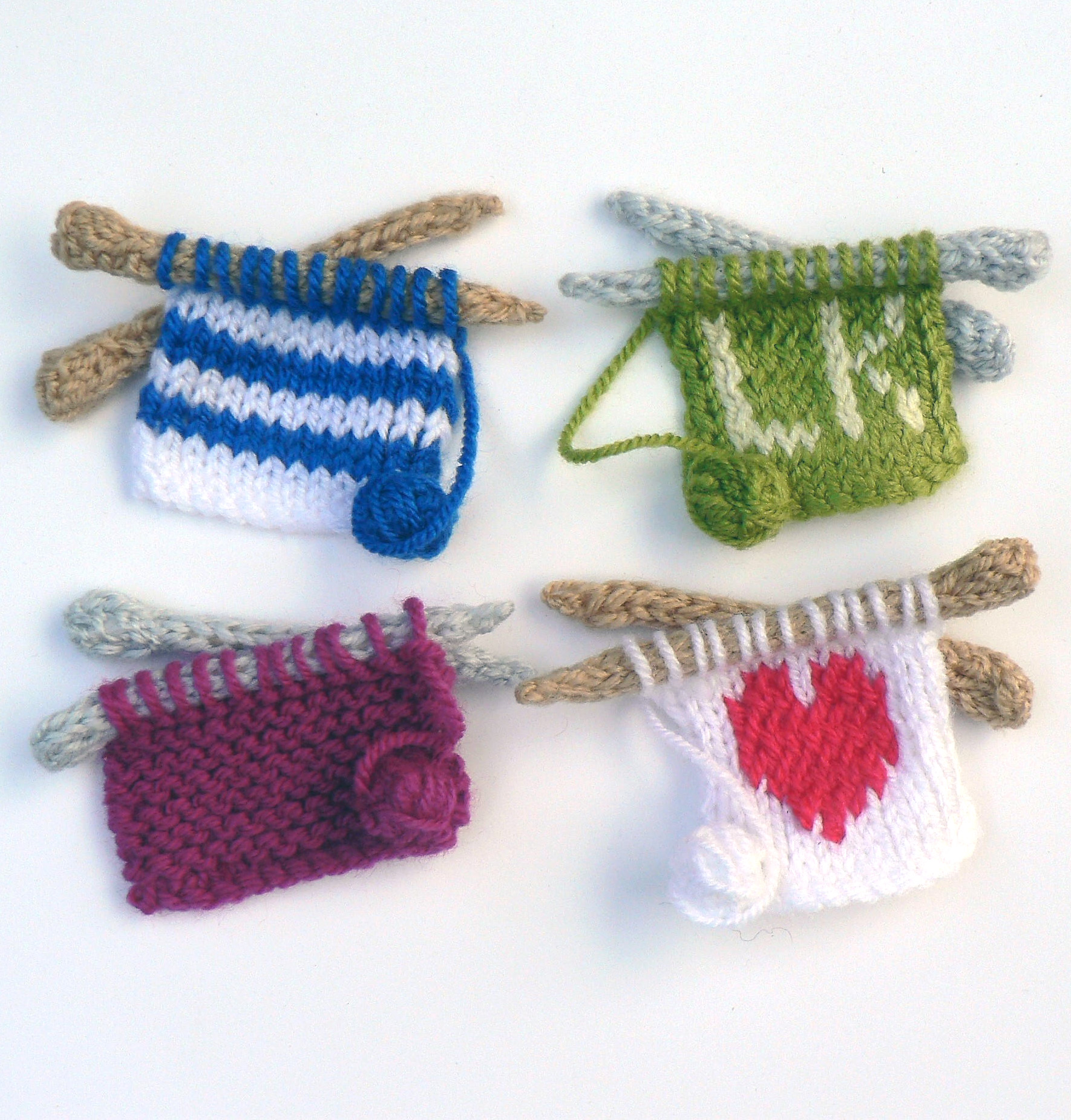 Knitting Pattern for Knitting Themed Pins