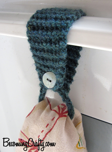 Free knitting pattern for towel holder and more household knitting patterns