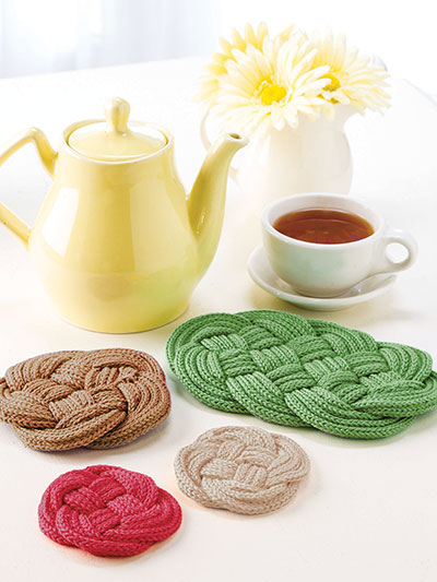 Knitting pattern Knotted Trivets and Coasters