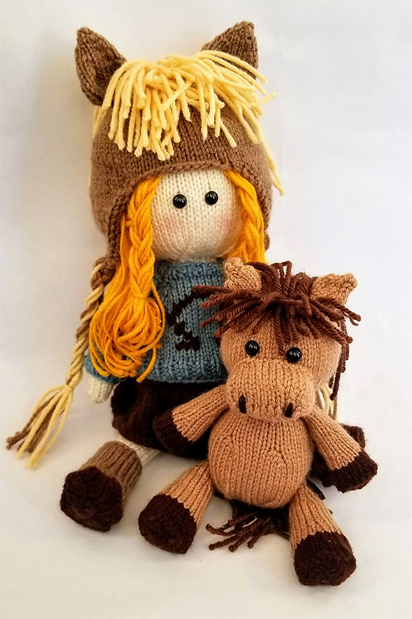 Knitting Pattern for Kylie Knit Doll & Little Knit Horse