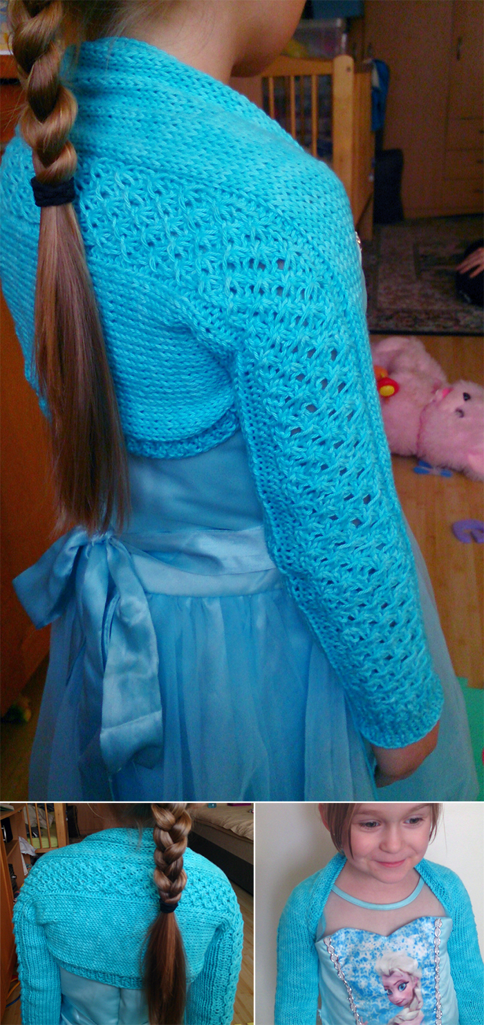 Free Knitting Pattern for Daisy Lace Child's Bolero